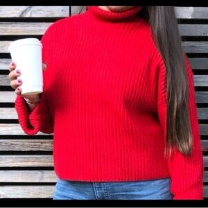 Red Turtleneck Sweater